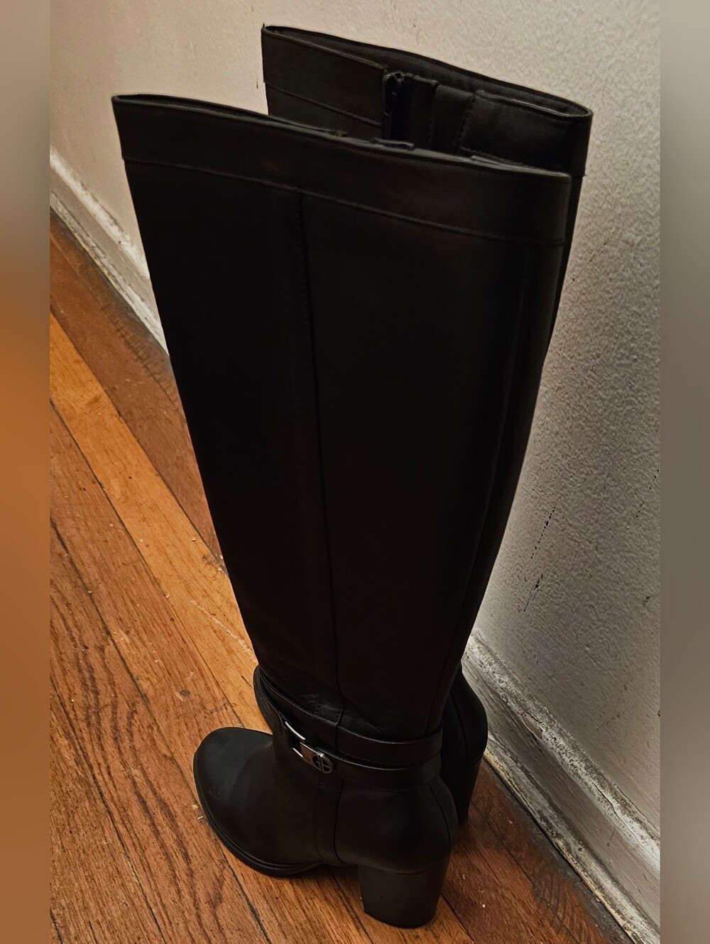 Giani Bernini Black Wide Calf Boots w/Side-ZIp